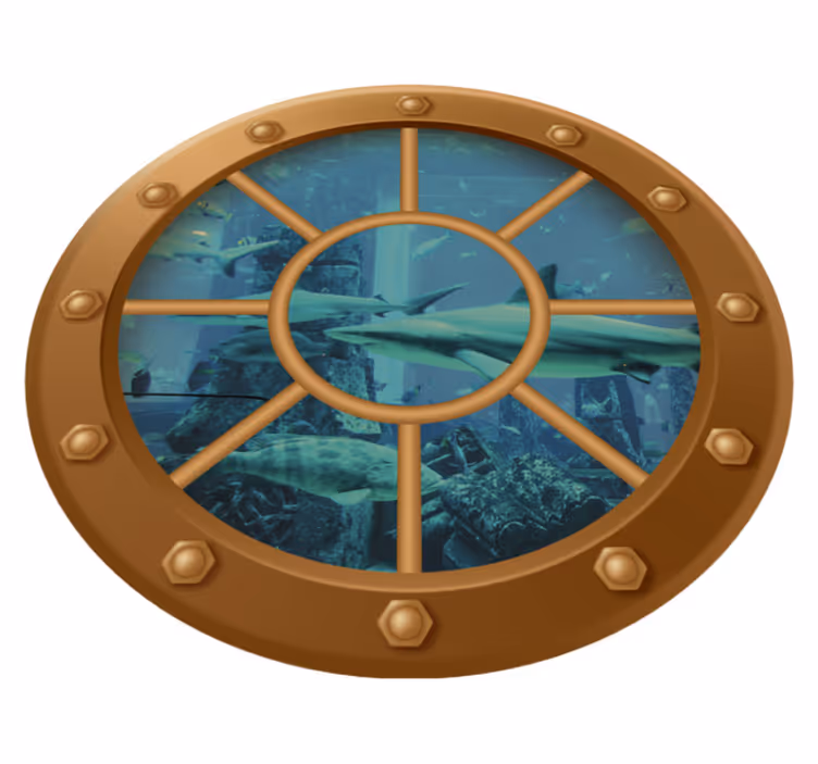Floral vinyl carpet underwater view portal - TenStickers