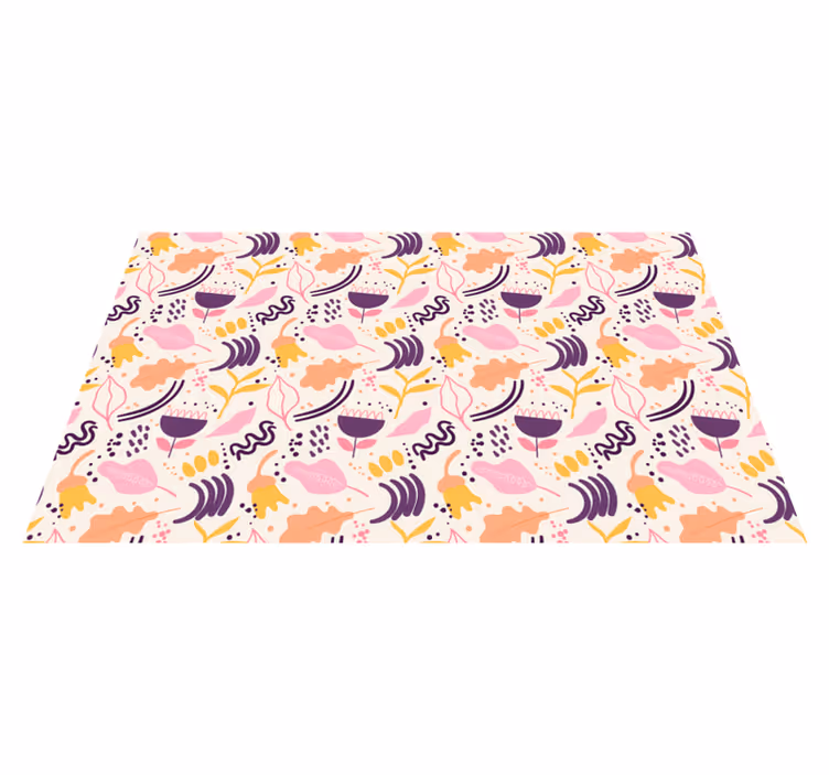 Lively floral inspiration floral vinyl carpet - TenStickers