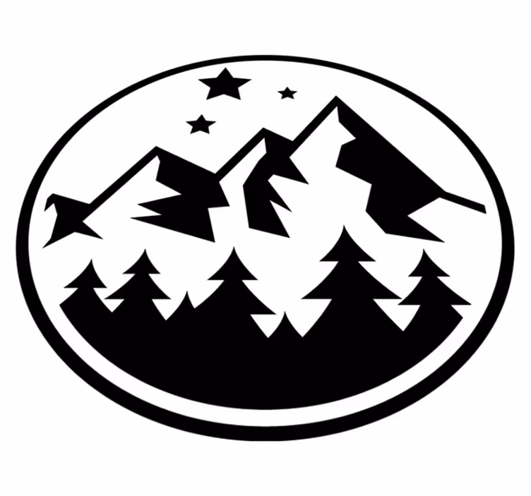 Floral vinyl carpet mountainous forest landscape - TenStickers