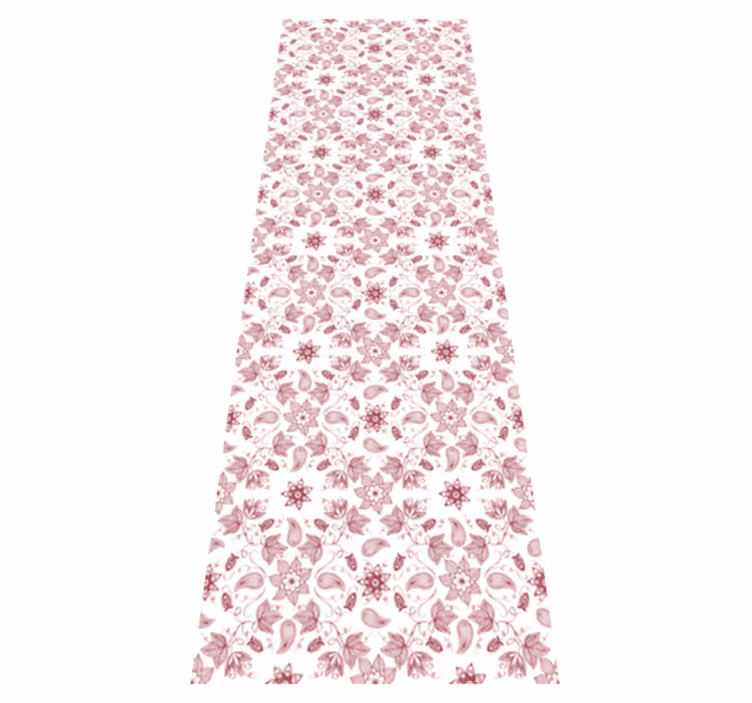 Floral vinyl carpet floral pattern mat - TenStickers