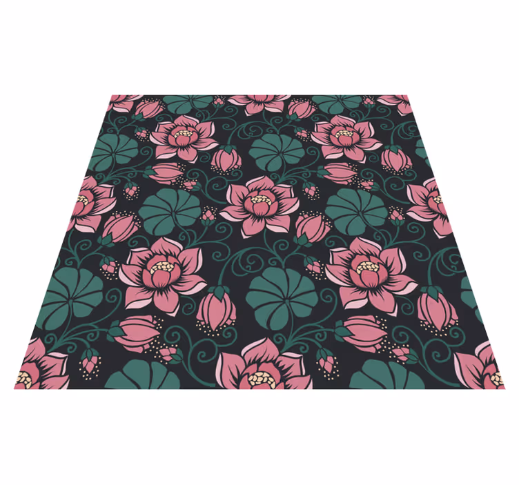 Flowering vines floral vinyl carpet - TenStickers