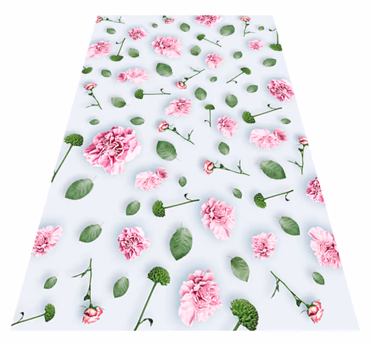 Floral vinyl carpet with blooming botanicals - TenStickers