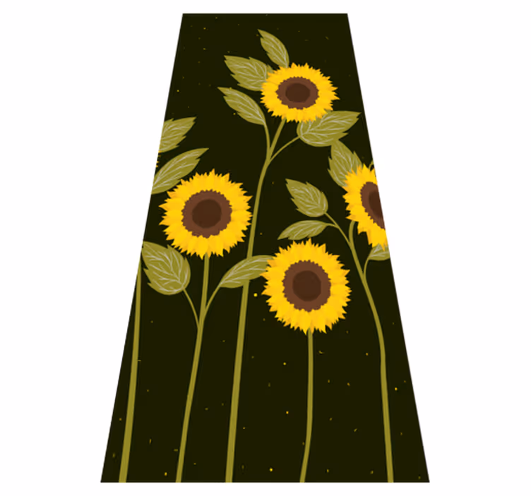Floral vinyl carpet sunflower field - TenStickers