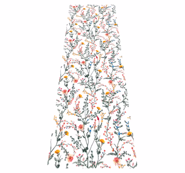 Floral vinyl carpet in a sleek minimalist garden - TenStickers