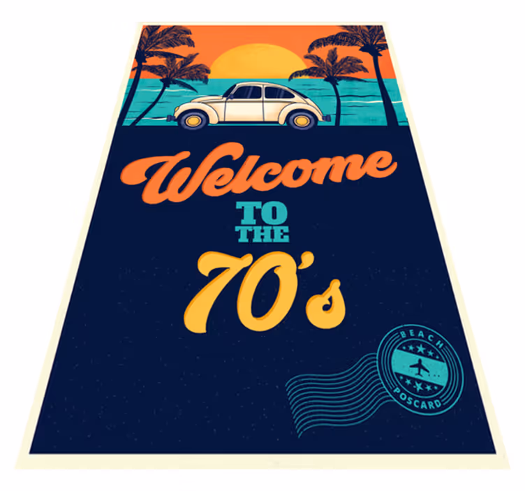 Vintage vinyl carpet retro vibes from the 70s - TenStickers