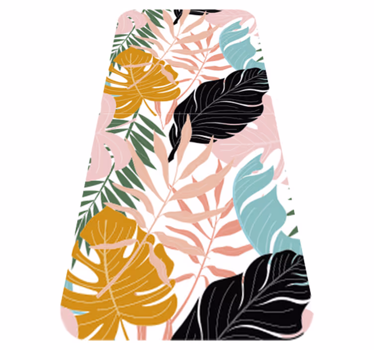 Floral vinyl carpet with vibrant abstract blooms - TenStickers
