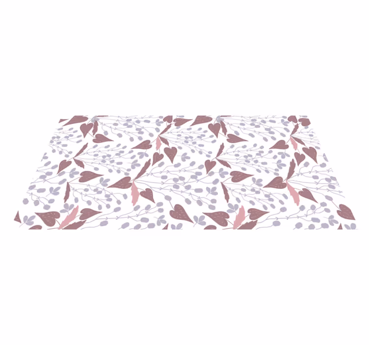 Floral vinyl carpet with pastel vintage flower design - TenStickers