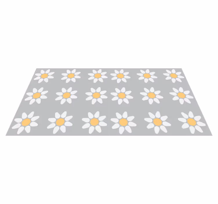 Floral vinyl carpet daisy design - TenStickers