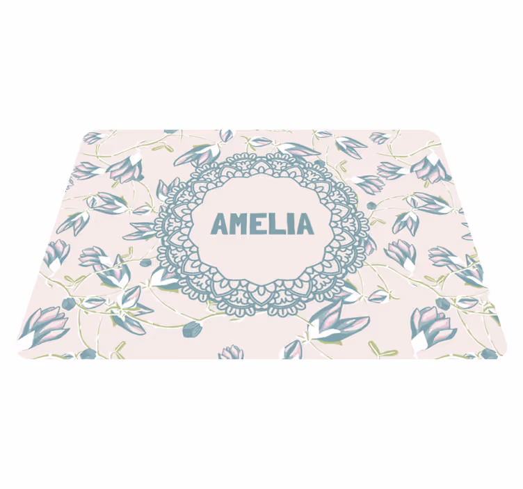 Leaves and blooms floral vinyl carpet - TenStickers