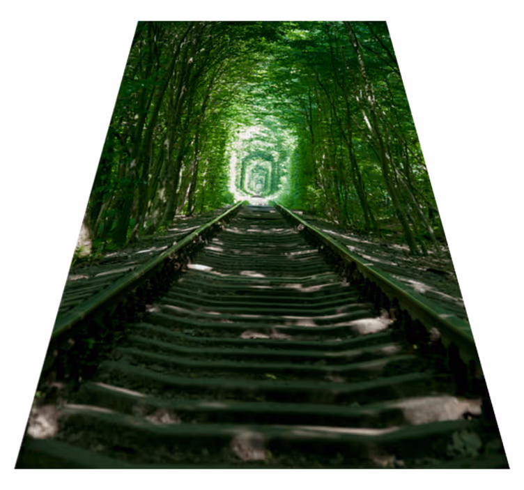 Floral vinyl carpet with pathways and trees - TenStickers