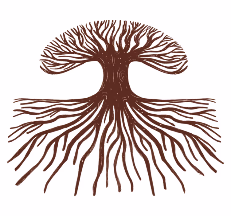 Floral vinyl carpet tree of life deep roots - TenStickers