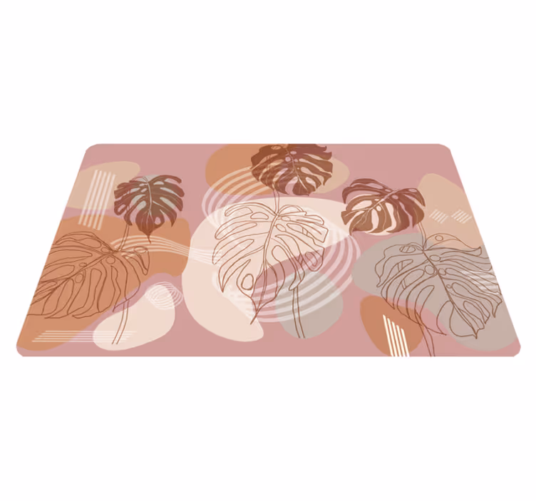 Floral vinyl carpet leaf continuous design - TenStickers