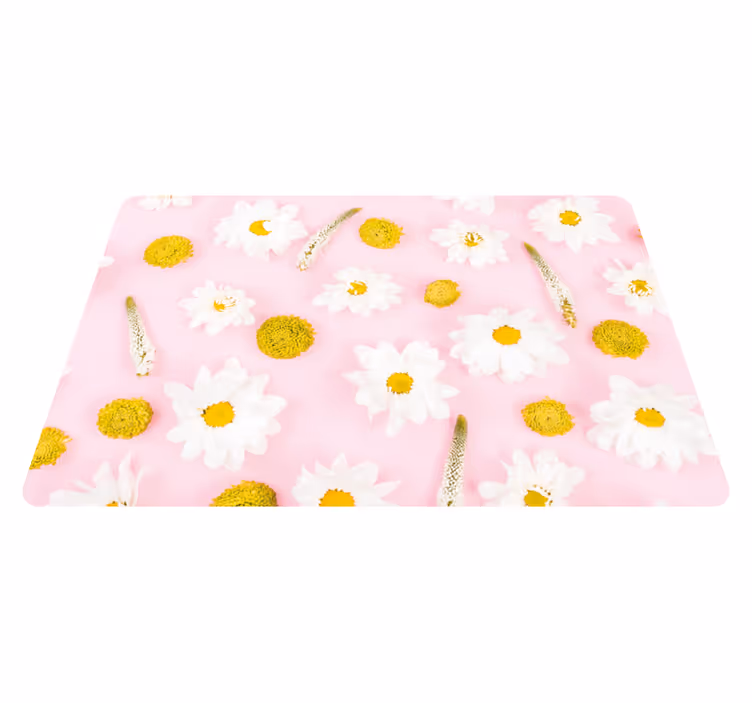 Floral vinyl carpet with colorful flowers - TenStickers