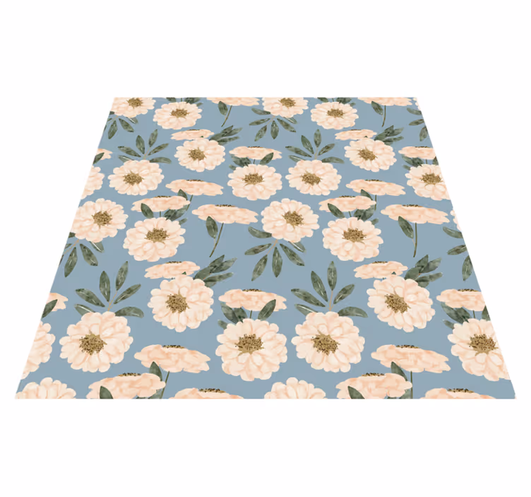 Floral vinyl carpet in exotic colors - TenStickers
