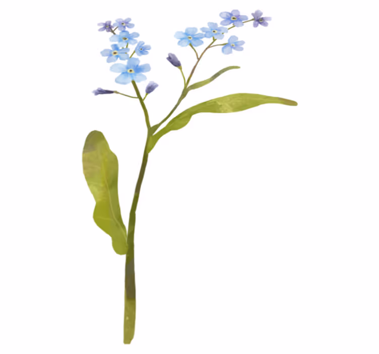 Floral vinyl carpet with elegant blue foliage - TenStickers