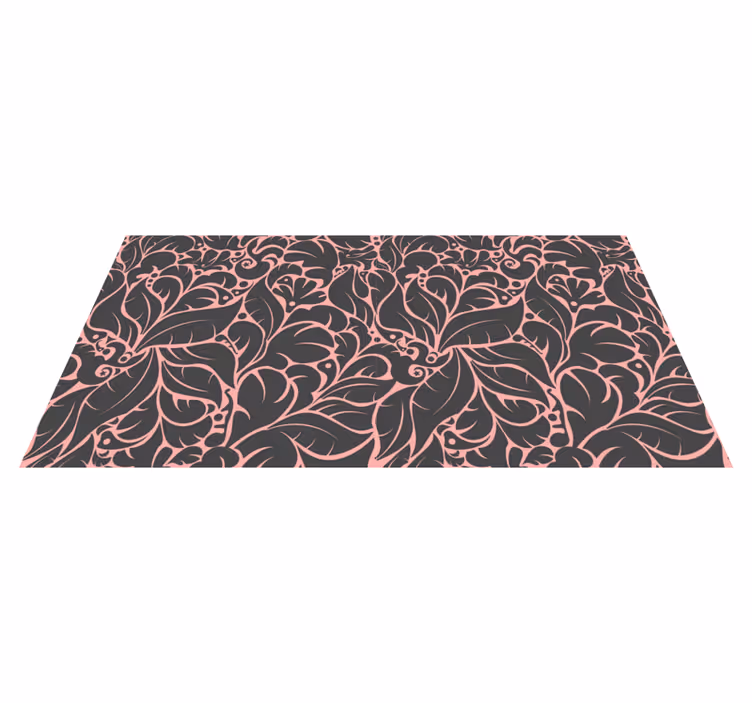 Floral vinyl carpet with vintage floral design - TenStickers