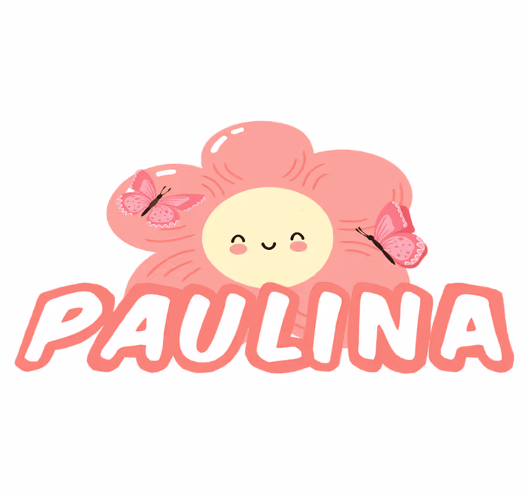 Flower and butterfly with name floral vinyl carpet - TenStickers