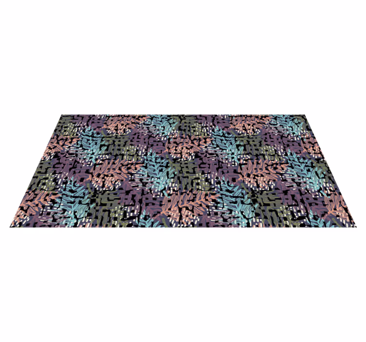 Colorful original splashy flora floral vinyl carpet - TenStickers