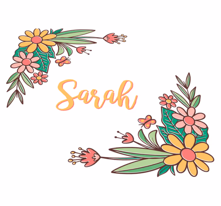Floral vinyl carpet with customizable flower design - TenStickers