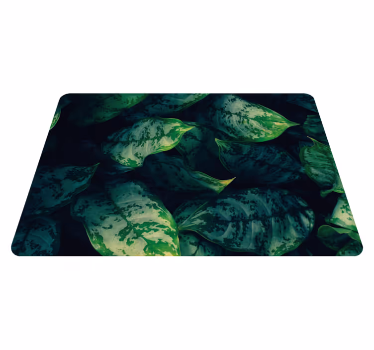Floral vinyl carpet with maranta leaves design - TenStickers