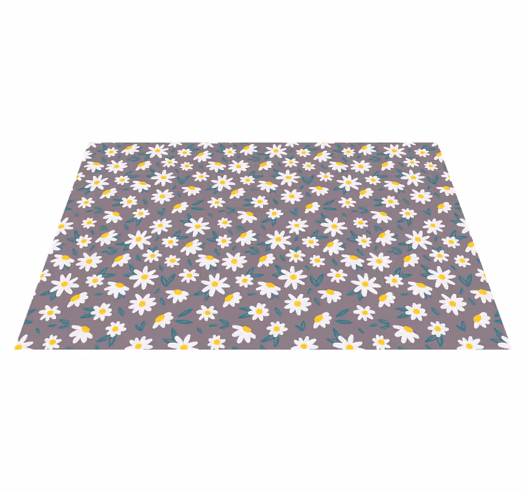 Floral vinyl carpet cute tiny daisy pattern - TenStickers