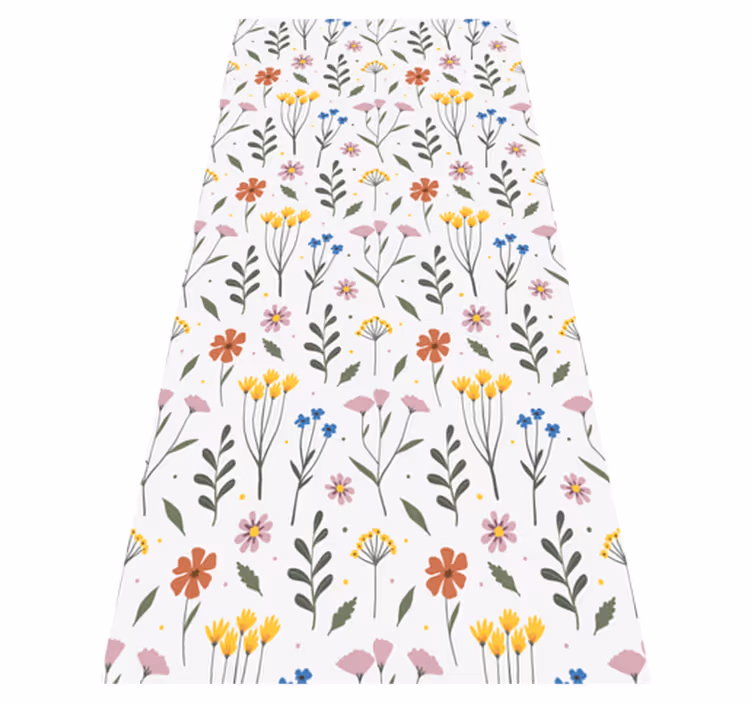 Floral vinyl carpet with garden multicolor flowers - TenStickers