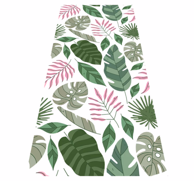 Floral vinyl carpet tropical minimalist garden plants - TenStickers