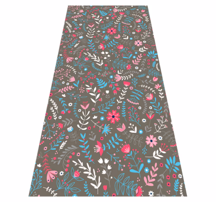 Colorful ditsy floral print floral vinyl carpet - TenStickers