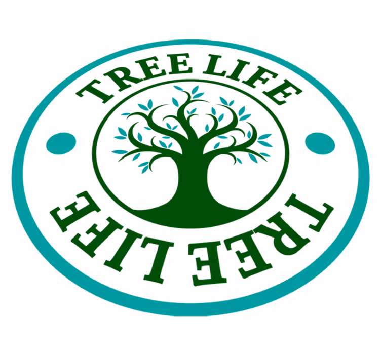 Floral vinyl carpet tree of life green design - TenStickers