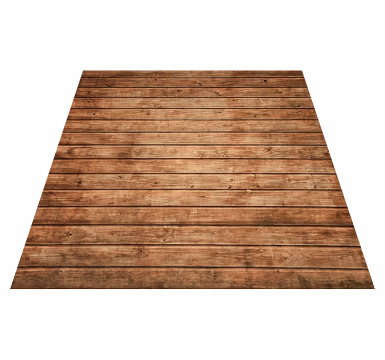 Dark wooden planks dining room vinyl carpet - TenStickers