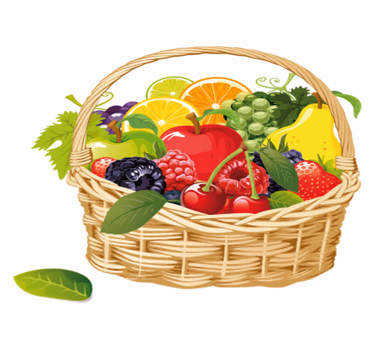 Kitchen vinyl carpet fruit basket design - TenStickers