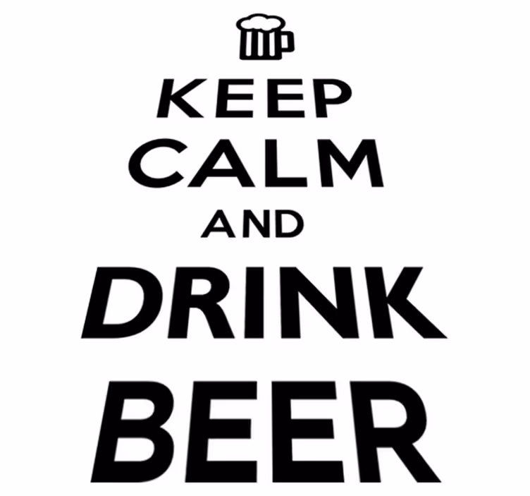 Kitchen vinyl carpet to relax and enjoy beer - TenStickers