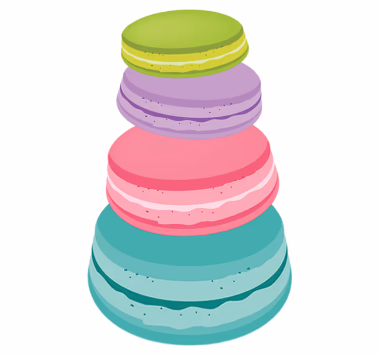 Kitchen vinyl carpet in colorful macarons - TenStickers