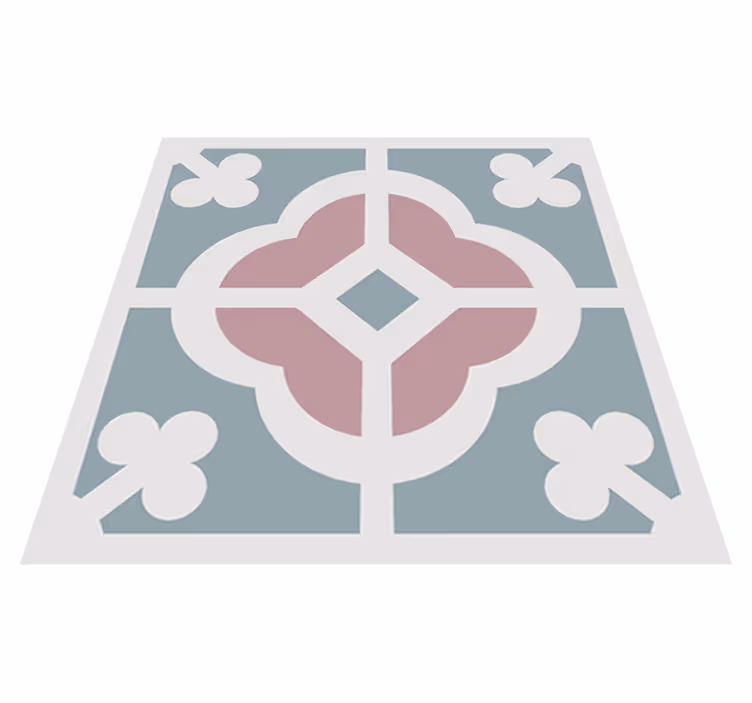 Kitchen vinyl carpet floral hydraulic tile - TenStickers