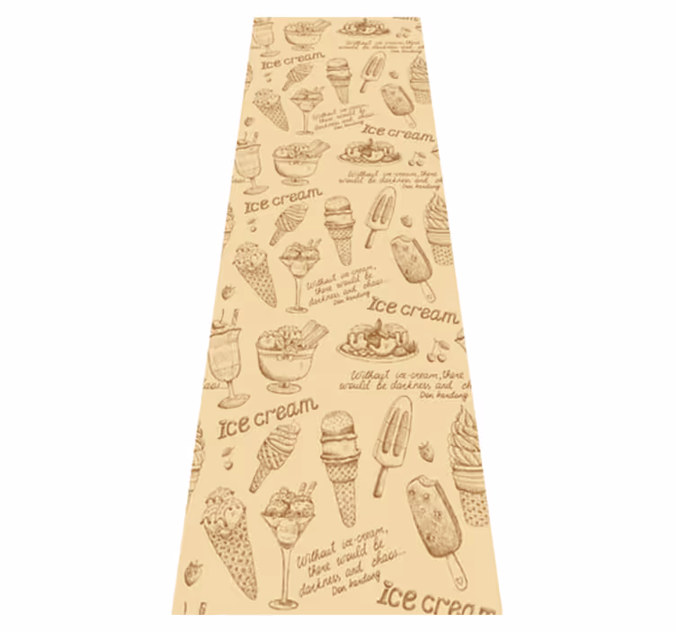 Vintage ice creams kitchen vinyl carpet - TenStickers