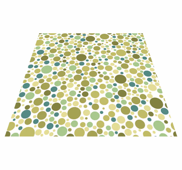Green polka dots dining room vinyl carpet - TenStickers