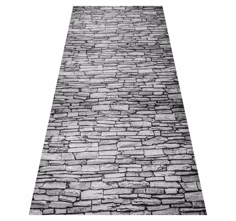 Dining room vinyl carpet in neat bricks design - TenStickers