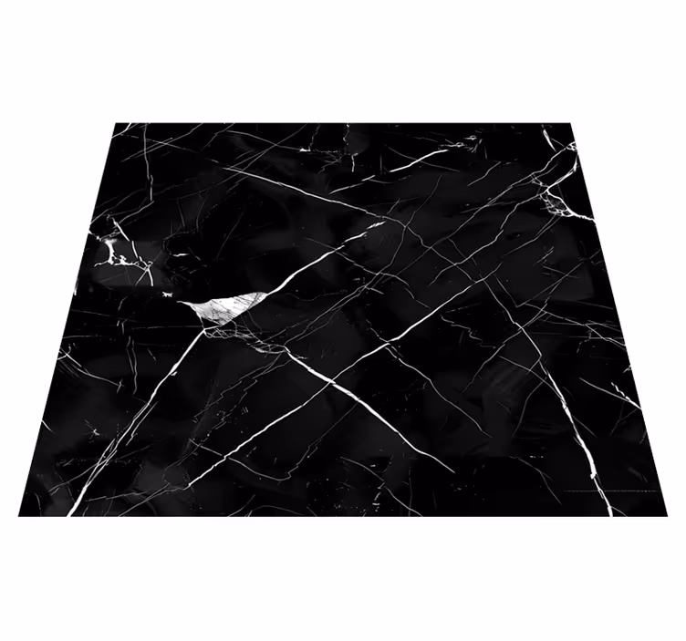 Dining room vinyl carpet black marble design - TenStickers