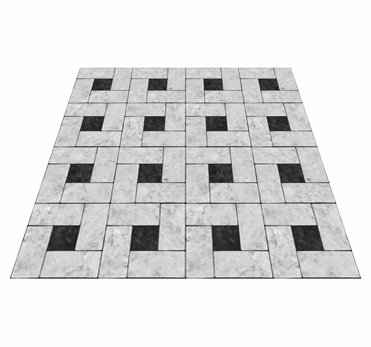 Dining room vinyl carpet grey stone tiles - TenStickers