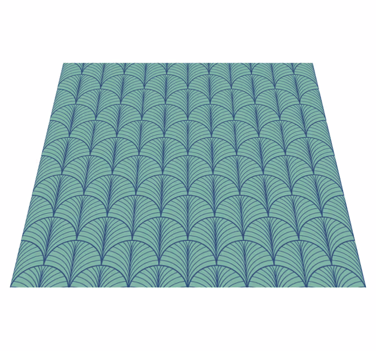 Dining room vinyl carpet blue green - TenStickers