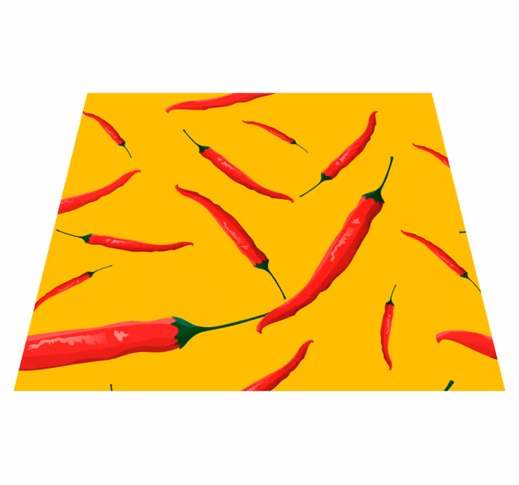 Kitchen vinyl carpet red and yellow peppers - TenStickers
