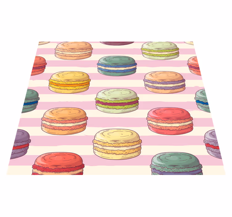 Kitchen vinyl carpet retro macaroons design - TenStickers