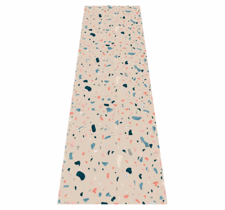 Kitchen vinyl carpet with hand-painted terrazzo design - TenStickers
