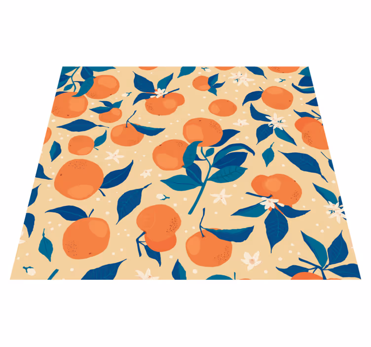 Kitchen vinyl carpet with oranges fruit pattern - TenStickers
