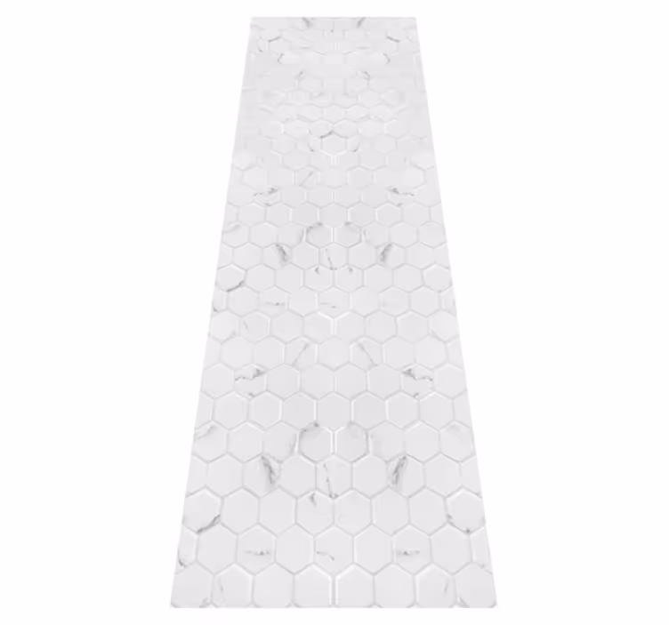 Kitchen vinyl carpet elegant grey hexagon tiles - TenStickers