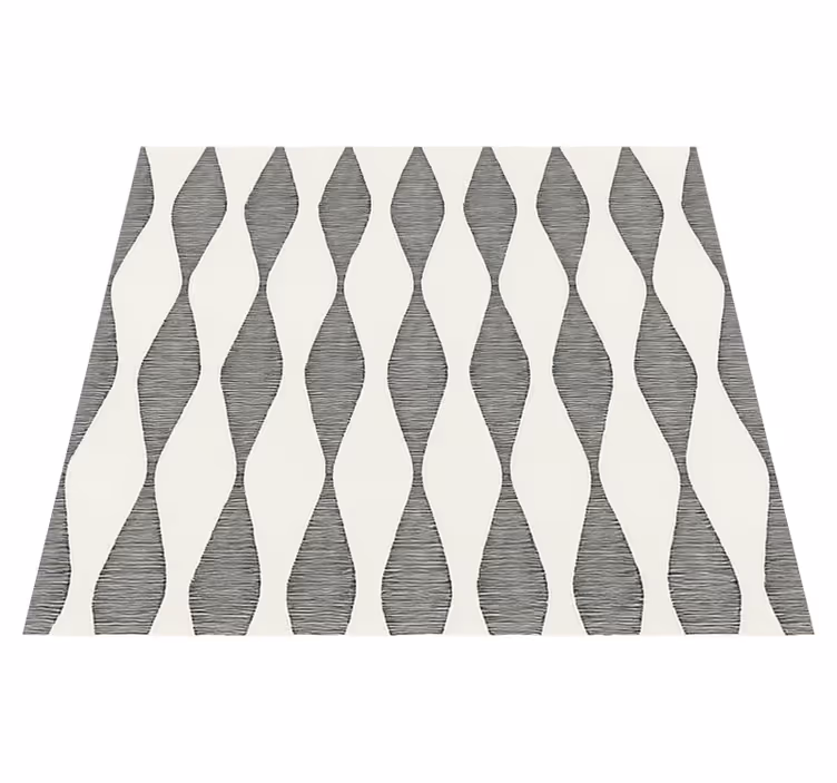 Rabaul ikat beige motif kitchen vinyl carpet - TenStickers