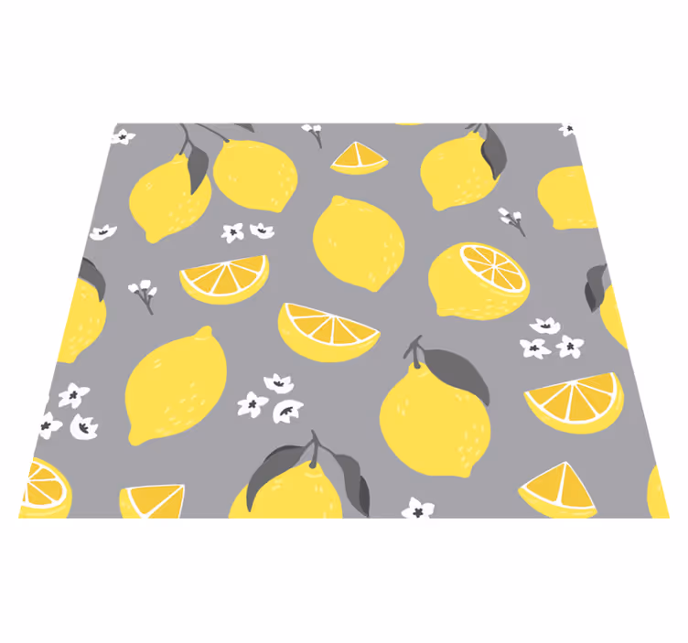 Kitchen vinyl carpet tropical lemon design - TenStickers
