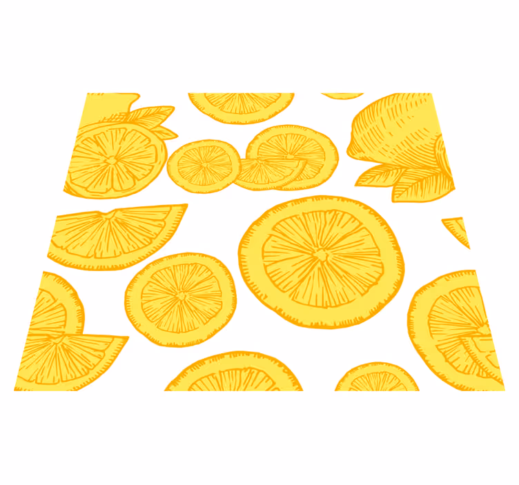 Kitchen vinyl carpet orange and lemon design - TenStickers