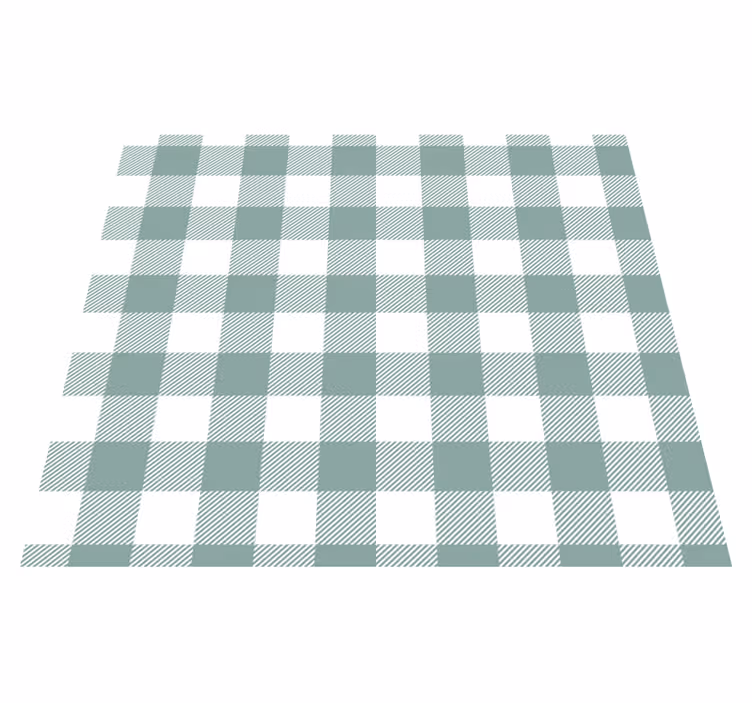 Kitchen vinyl carpet in green tartan design - TenStickers