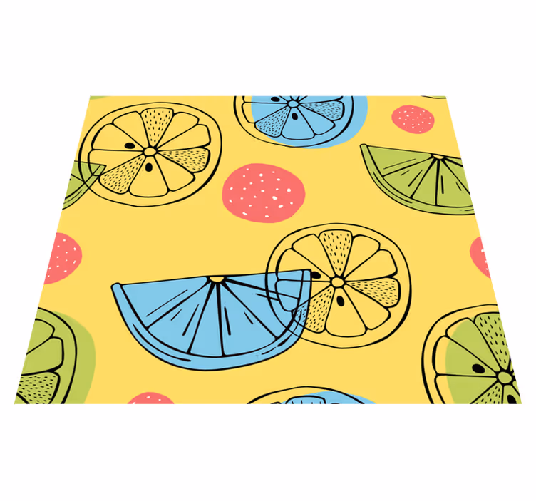 Citrus fruits kitchen vinyl carpet - TenStickers
